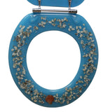Trimmer ® decorative toilet seat with dolphins and coral in blue ocean