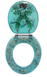 Trimmer ® Polyresin Toilet Seats With Dolphins And Coral In Blue Ocean