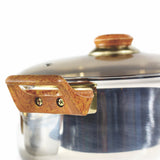 Gourmet Chef 12 Piece Classic Stainless Steel Cookware Set - Dishwasher Safe, Scratch Resistant, Bakelite Handles