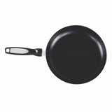 Gourmet Chef Non-Stick Scratch Resistant Easy to Clean Fry Pan Induction Ready Stainless Steel Base With Extra Thick Aluminium Alloy Body Riveted Bakelite Handle, 10 inch, Blac