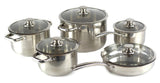 Gourmet Chef 10 Piece Stainless Steel Cookware Set