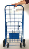 ATHome Large Deluxe Rolling Utility / Shopping Cart - Stowable Folding Heavy Duty Cart with Rubber Wheels For Haul Laundry, Groceries, Toys, Sports Equipment, (Blue, XL)