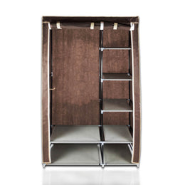 ATHome Lightweight, Durable, Sturdy, Dust and Moisture Proof, Easy Open T-Zipper, Portable Closet Wardrobe, 40 inches, Chocolate