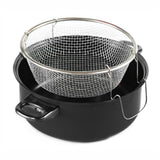 Gourmet Chef JL-5304K Non-Stick Deep Fryer with Frying Basket and Glass Cover, 6.5-Quart, Black