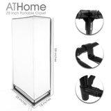 ATHome Lightweight, Durable, Dust and Moisture Proof, Easy Open Portable Closet Wardrobe, 28 inches. White