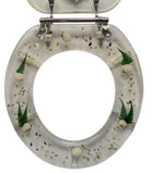 Trimmer ® decorative toilet seat with graceful dolphins and other underwater delights
