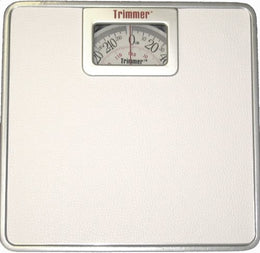 Premium Silver Frame Mechanical Scale with Square Display - Bodyweight Weighing Scale with Non-Skid No Slip Surface for Home, Gym, Fitness
