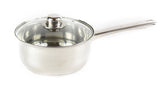 Gourmet Chef 1-Quart Stainless Steel Stock Sauce Pan with Glass Lid Kitchen Basics - Small Saucepan with Capsulated Even Heat Base, Vented Hole on Cover, Dishwasher Safe, and Stay-Cool Riveted Handles