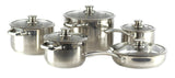 Gourmet Chef 10 Piece Stainless Steel Cookware Set