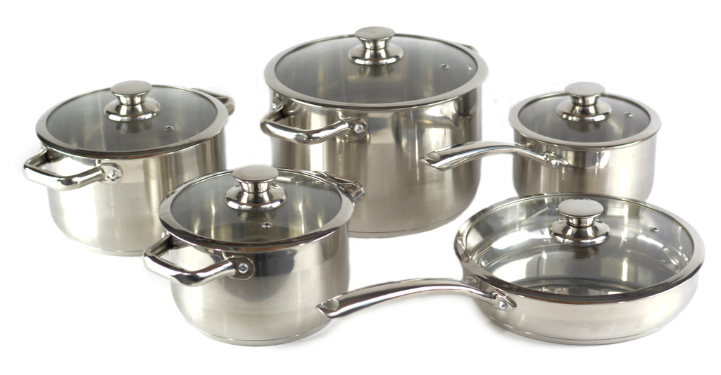 Chefwin Cookware Gourmet Chef 10 Piece Stainless Steel Cookware Set – ATH Import
