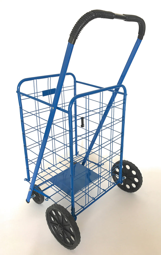 ATHome Large Deluxe Rolling Utility Shopping Cart Stowable