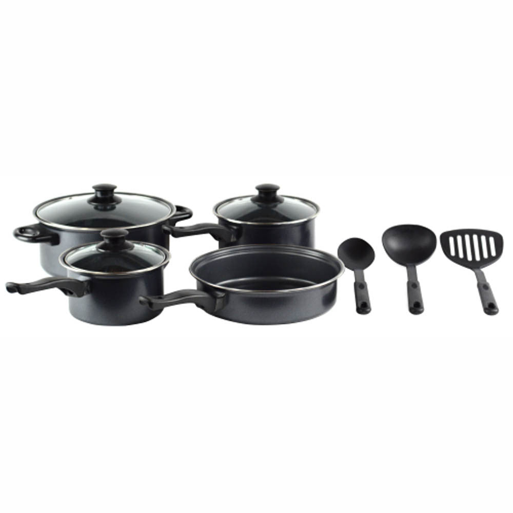 Gourmet Chef Non-Stick Cookware Set - Carbon Steel Finishes Stay Cool ...