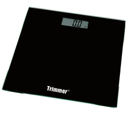 Trimmer Super Thin Digital Bathroom Bodyweight Weighing Scale with Non-Skid No Slip Surface for Home, Gym, Fitness, Black